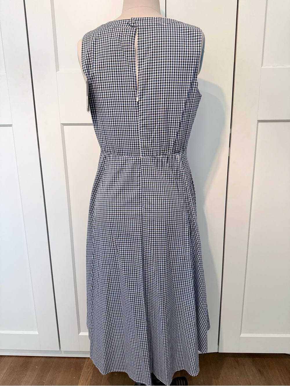 DKNY wrap Gingham plaid dress 10 - Picture 2 of 8